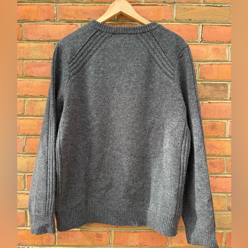 L.L. Bean Charcoal Crewneck Sweater for Men 100% merino wool - Picture 2 of 3